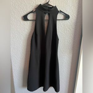 Black Express A-Line backless evening dress